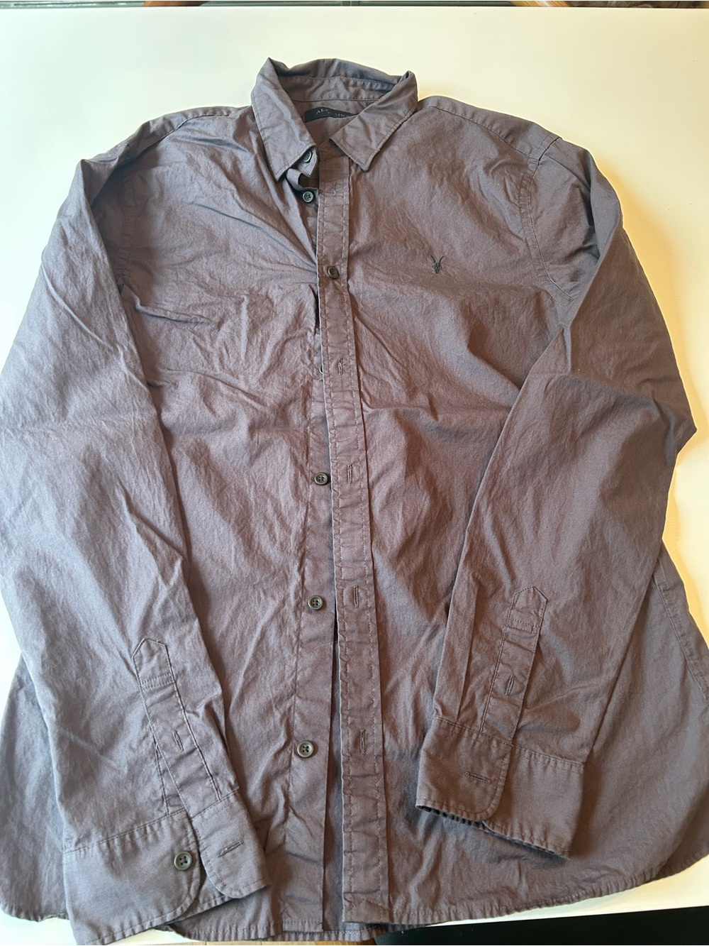 AllSaints Men's Lightweight Shirt Jacket — Taupe Brown